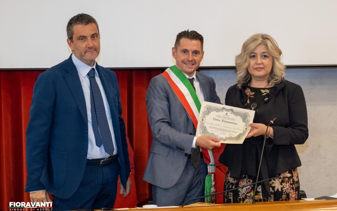 La nostra città ha conferito la Civica Benemerenza alle sezioni ascolane della Croce Rossa Italiana – Comitato di Ascoli Piceno e della Croce Verde Ascoli Piceno!